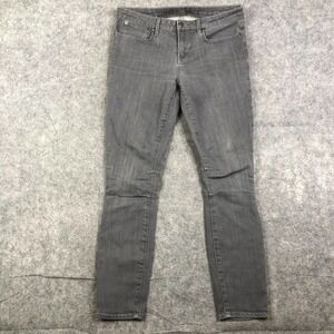 Helmut Lang Jeans Womens 28 Moto Skinny Gray Stretch Made in USA 31x28 Designer